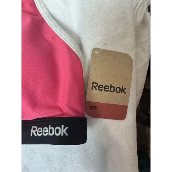 NWT Reebok Jill Colorblock Pink Swimsuit Bikini Top Women's Size Small - Picture 5 of 9